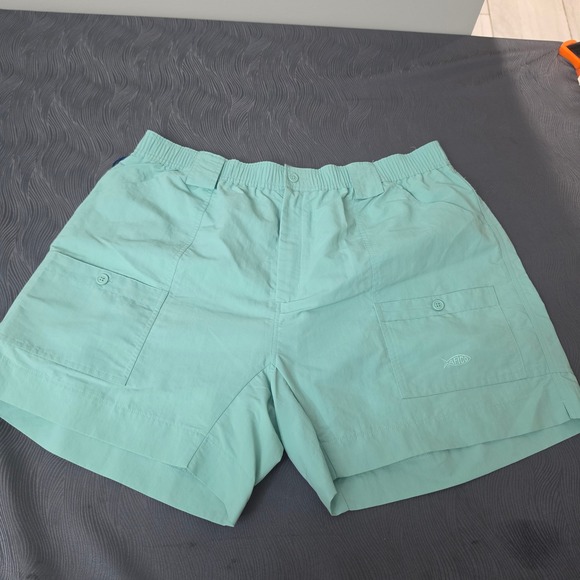 AFTCO Other - AFTCO Original Fishing Shorts Mens 42 Ocean Wave Blue Green M01 6in Inseam NWT
